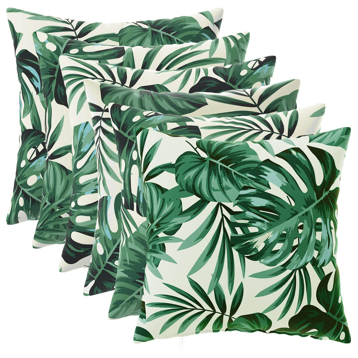 Vidaxl kussensloop 6 pcs heerlen bladpatroon 35 x 35 cm polyester