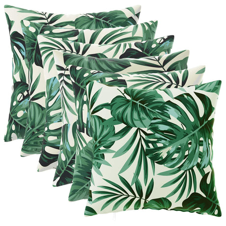 Vidaxl kussensloop 6 pcs heerlen bladpatroon 35 x 35 cm polyester