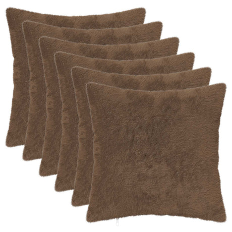 Vidaxl kussensloop 6 st heerlen licht bruin 35 x 35 cm