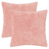 Vidaxl kussensloop 2 st heerlen roze 35 x 35 cm nep konijnenbont