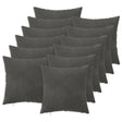 Vidaxl kussensloop 12 pcs heerlen donkergrijs 40 x 40 cm fluweel