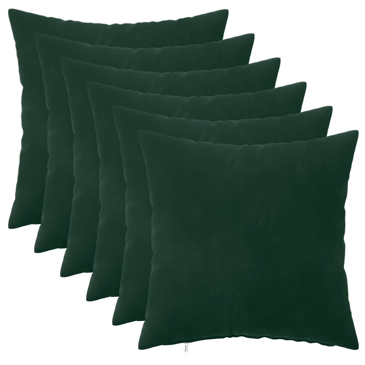 Vidaxl kussensloop 6 pcs heerlen donkergroen 40 x 40 cm fluweel