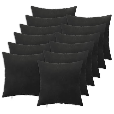 Vidaxl kussensloop 12 pcs heerlen zwart 40 x 40 cm fluweel