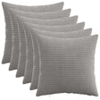 Vidaxl kussensloop 6 pcs heerlen lichtgrijs 40 x 40 cm corduroy