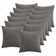 Vidaxl kussensloop 12 pcs heerlen donkergrijs 40 x 40 cm corduroy