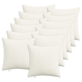 Vidaxl kussensloop 12 pcs heerlen crèmekleurig 40 x 40 cm corduroy