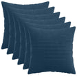 Vidaxl kussensloop 6 pcs heerlen marineblauw 40 x 40 cm corduroy