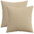 Vidaxl kussensloop 2 pcs heerlen taupe 40 x 40 cm corduroy