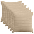 Vidaxl kussensloop 6 pcs heerlen taupe 40 x 40 cm corduroy