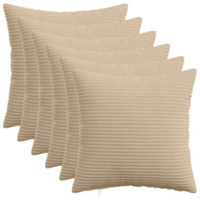 Vidaxl kussensloop 6 pcs heerlen taupe 40 x 40 cm corduroy