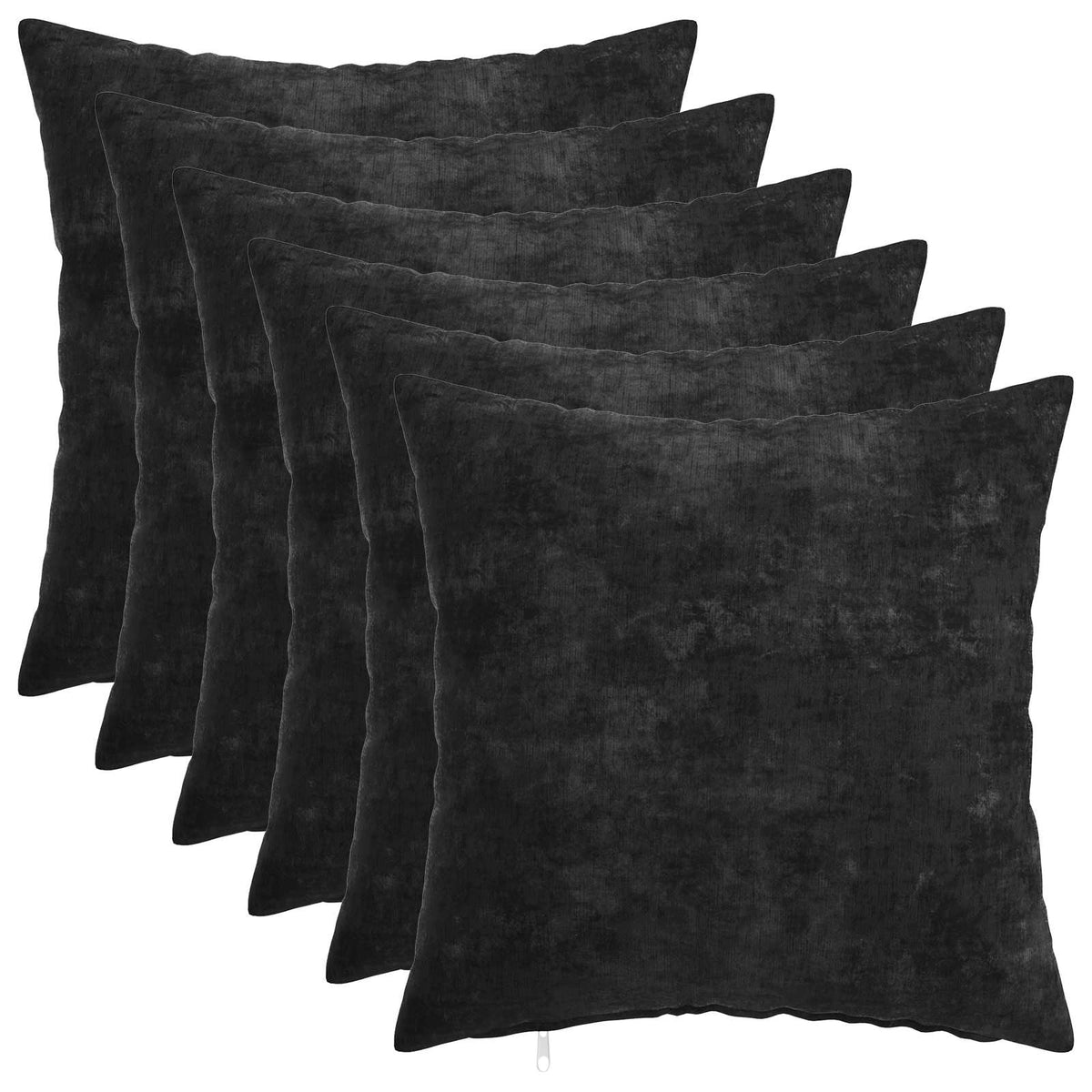 Vidaxl kussensloop 6 st heerlen antraciet 40 x 40 cm chenille stof