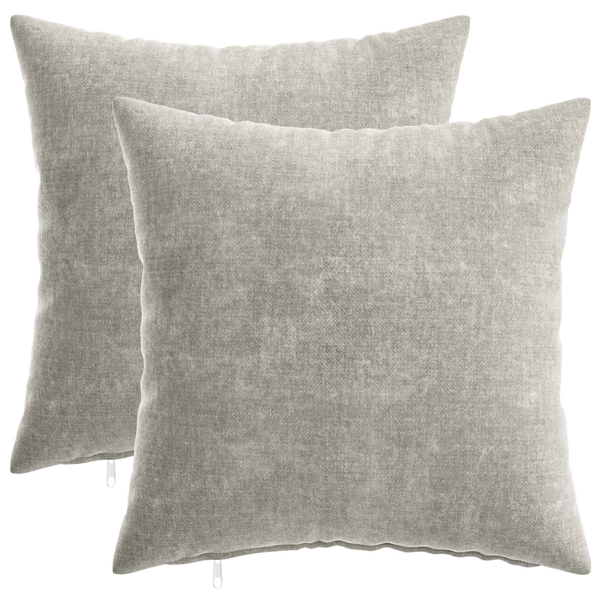 Vidaxl kussensloop 2 st heerlen lichtgrijs 40 x 40 cm chenille stof