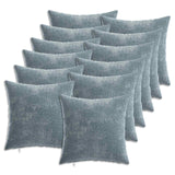 Vidaxl kussensloop 12 st heerlen lichtblauw 40 x 40 cm chenille stof