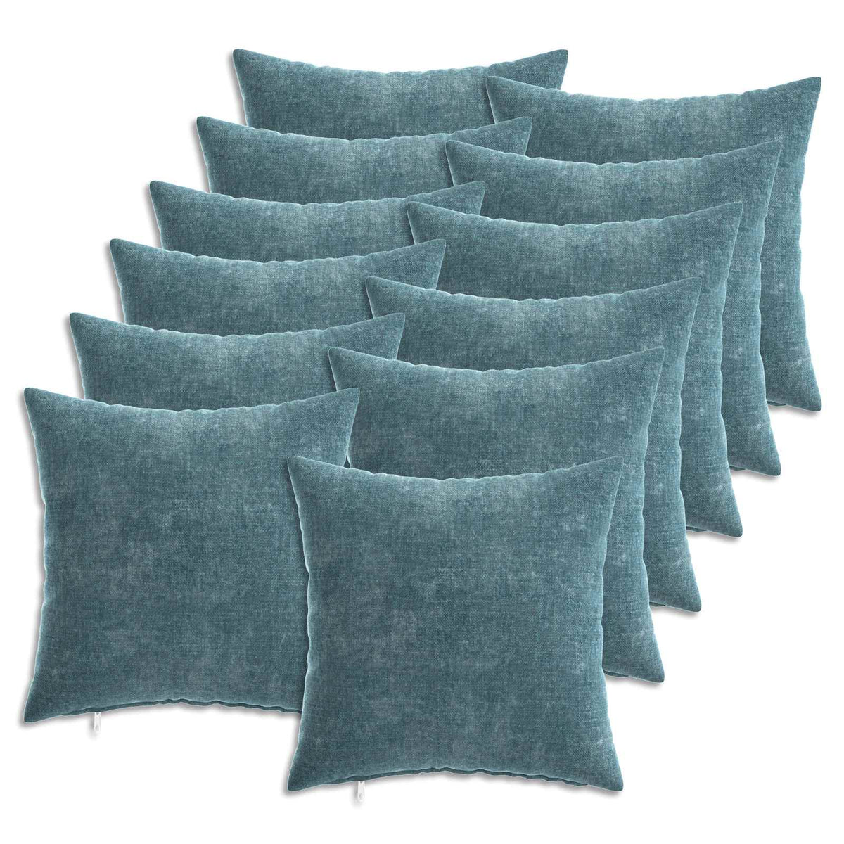 Vidaxl kussensloop 12 st heerlen blauw 40 x 40 cm chenille stof
