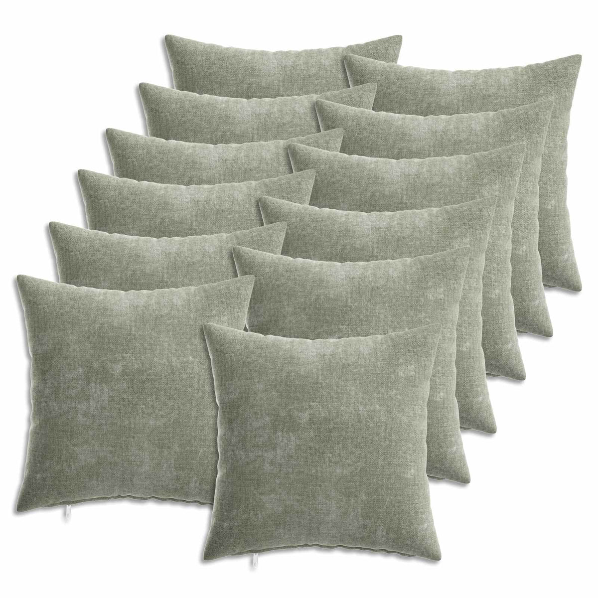Vidaxl kussensloop 12 st heerlen groen 40 x 40 cm chenille stof