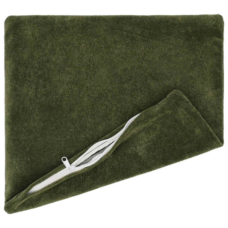 Vidaxl kussensloop 2 pcs heerlen groen 40 x 40 cm microfiber fleece