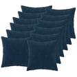 Vidaxl kussensloop 12 pcs heerlen blauw 40 x 40 cm microfiber fleece
