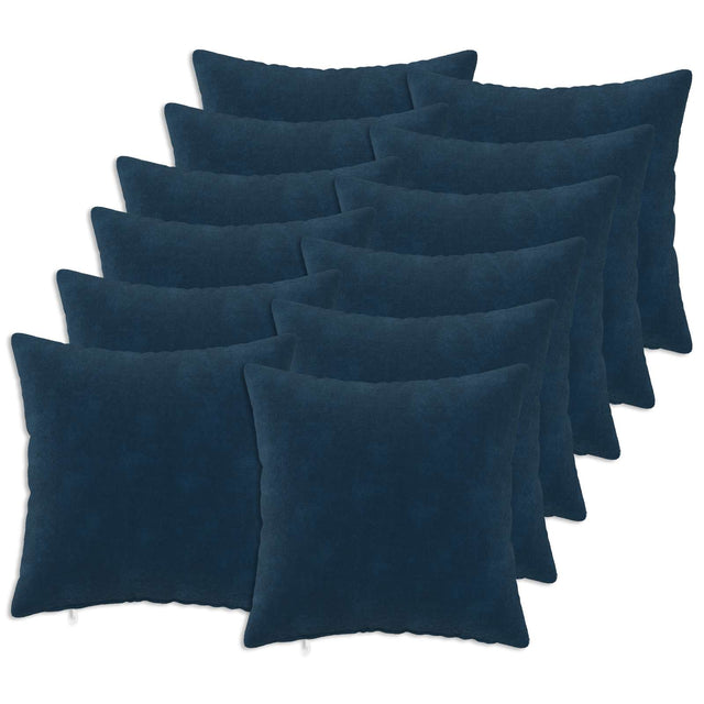 Vidaxl kussensloop 12 pcs heerlen blauw 40 x 40 cm microfiber fleece