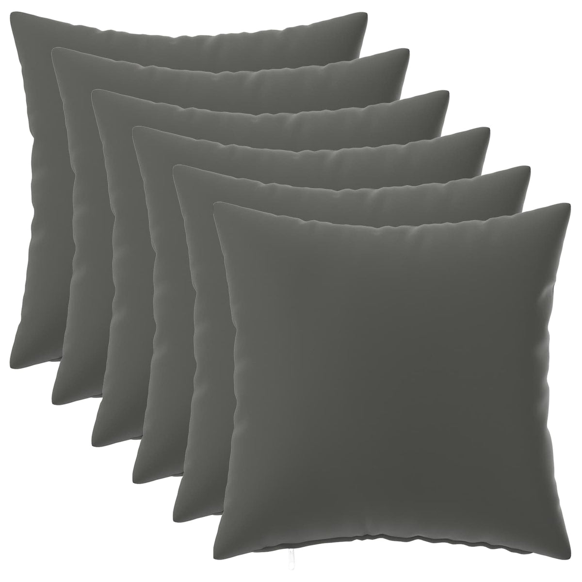 Vidaxl kussensloop 6 pcs heerlen antraciet 40 x 40 cm polyester