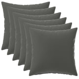 Vidaxl kussensloop 6 pcs heerlen antraciet 40 x 40 cm polyester