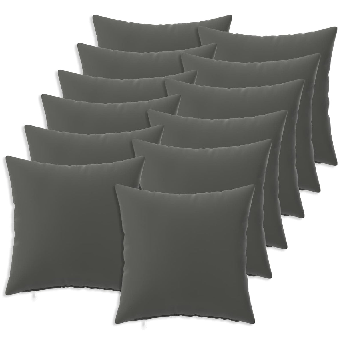 Vidaxl kussensloop 12 pcs heerlen antraciet 40 x 40 cm polyester