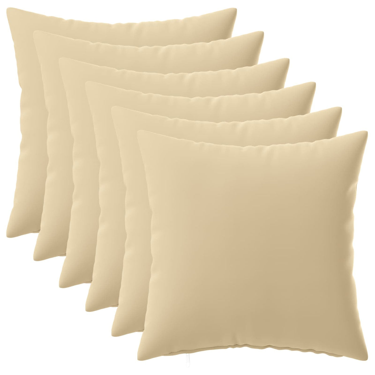 Vidaxl kussensloop 6 pcs heerlen beige 40 x 40 cm polyester