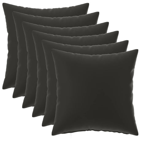Vidaxl kussensloop 6 pcs heerlen zwart 40 x 40 cm polyester