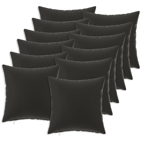 Vidaxl kussensloop 12 pcs heerlen zwart 40 x 40 cm polyester