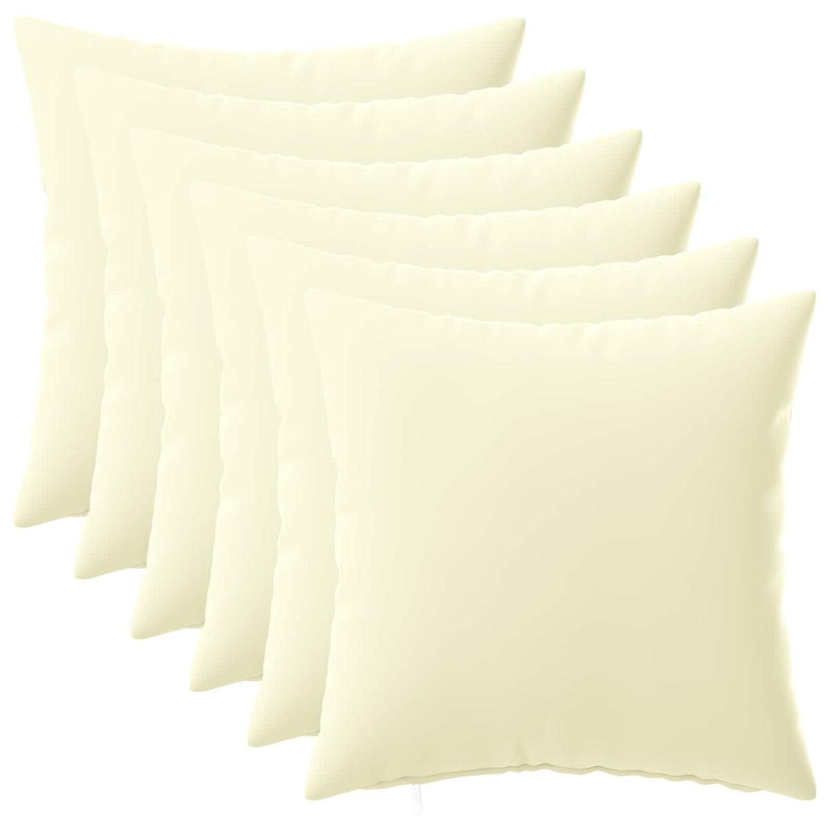 Vidaxl kussensloop 6 pcs heerlen crèmekleurig 40 x 40 cm polyester