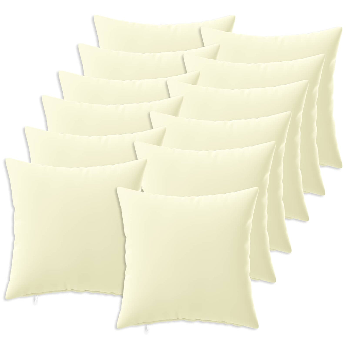 Vidaxl kussensloop 12 pcs heerlen crèmekleurig 40 x 40 cm polyester