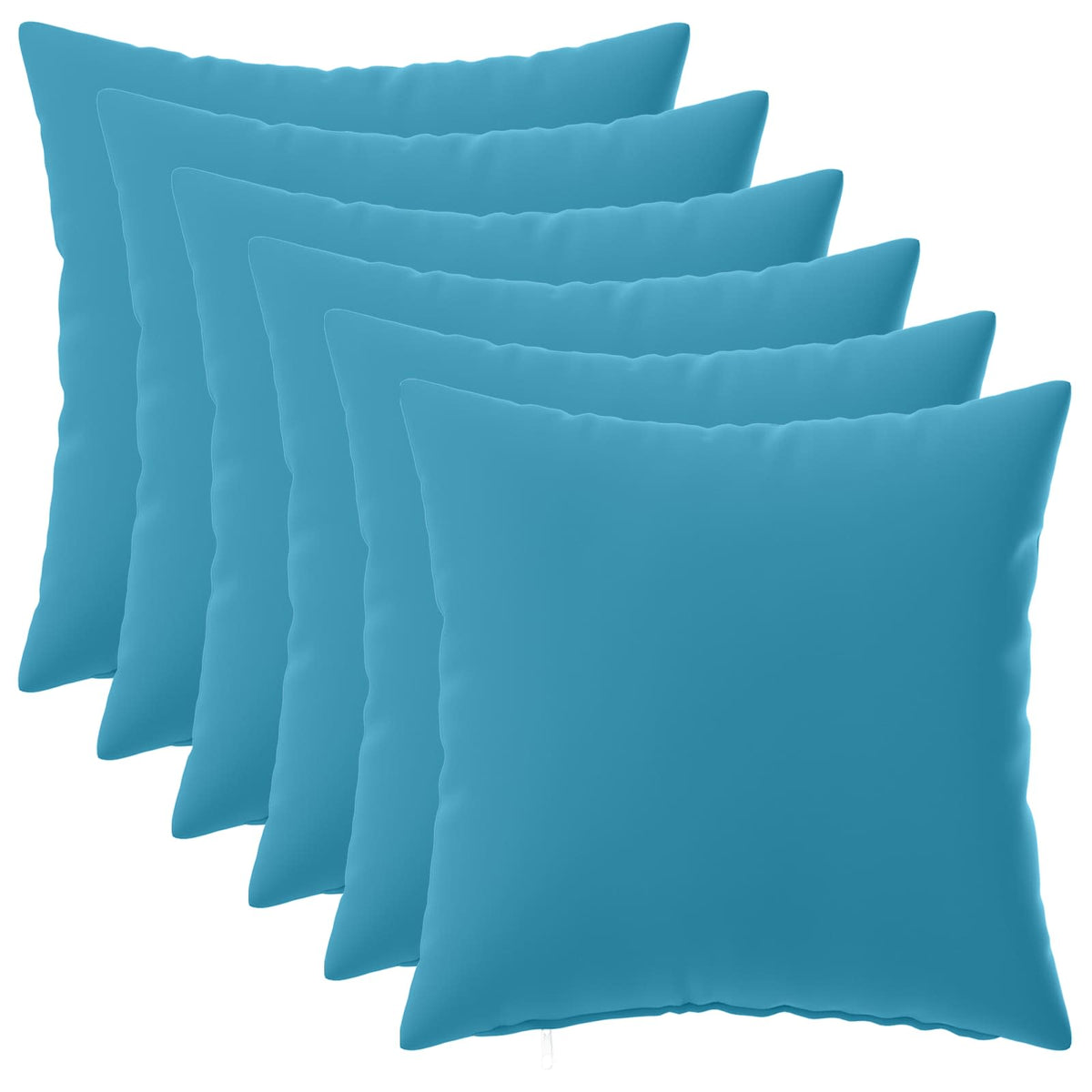 Vidaxl kussensloop 6 pcs heerlen lichtblauw 40 x 40 cm polyester