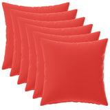 Vidaxl kussensloop 6 pcs heerlen rood 40 x 40 cm polyester