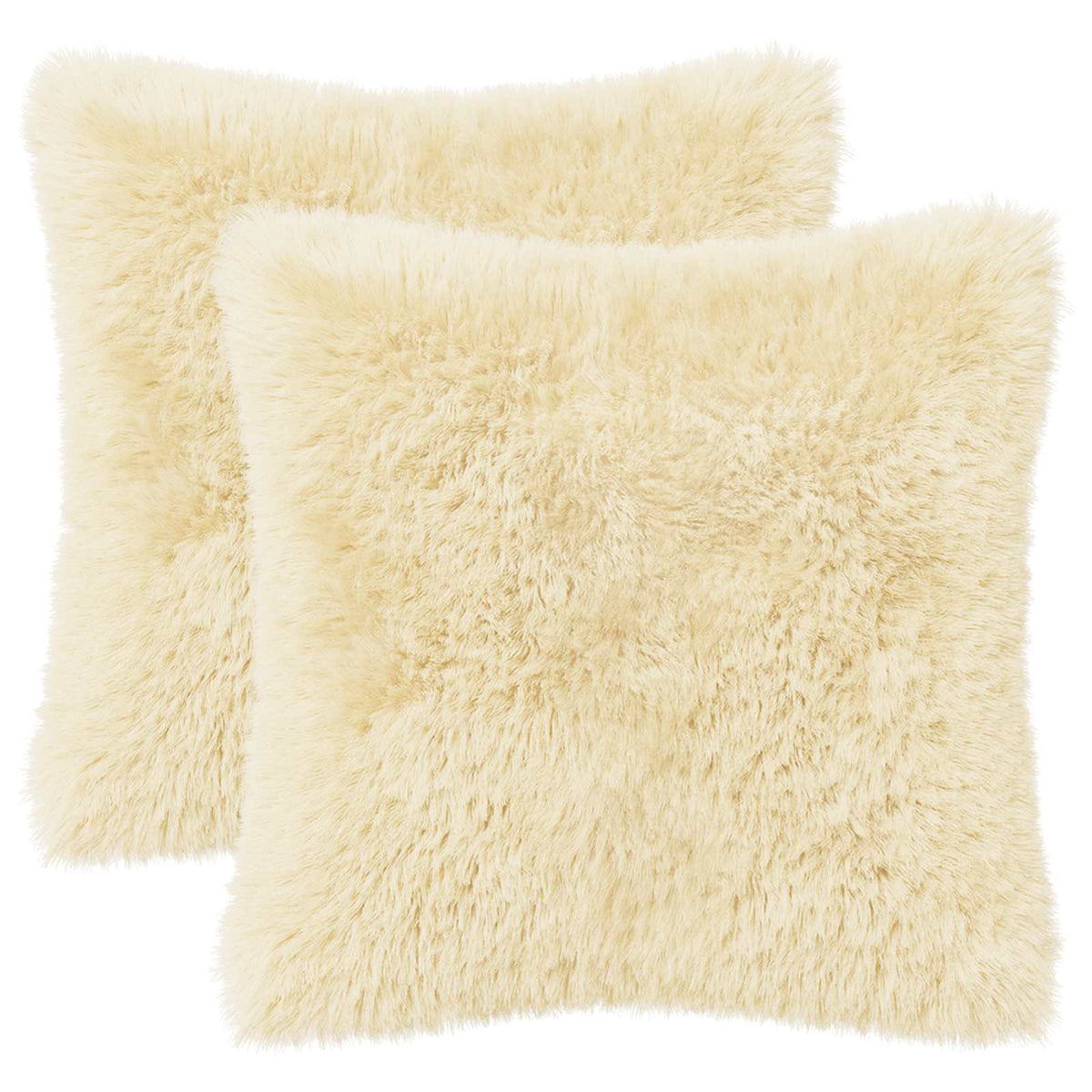 Vidaxl kussensloop 2 pcs heerlen crèmekleurig 40 x 40 cm pv fleece