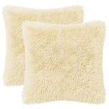 Vidaxl kussensloop 2 pcs heerlen crèmekleurig 40 x 40 cm pv fleece