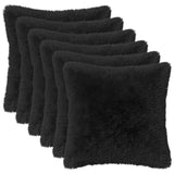 Vidaxl kussensloop 6 pcs heerlen zwart 40 x 40 cm pv fleece