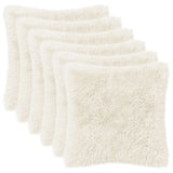 Vidaxl kussensloop 6 pcs heerlen wit 40 x 40 cm pv fleece