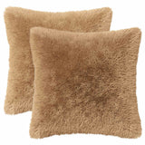Vidaxl kussensloop 2 pcs heerlen taupe 40 x 40 cm pv fleece