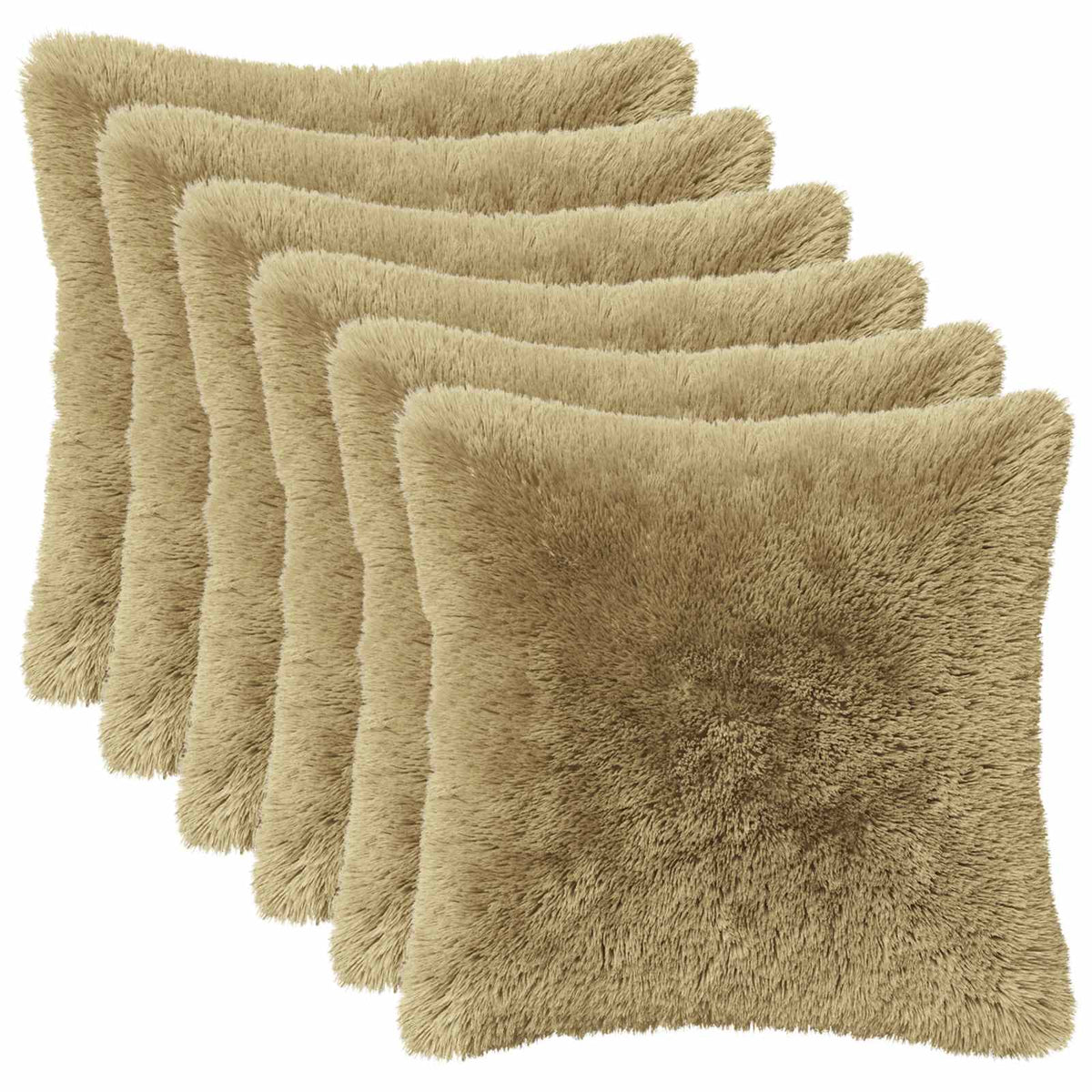 Vidaxl kussensloop 6 pcs heerlen lichtgroen 40 x 40 cm pv fleece