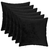Vidaxl kussensloop 6 pcs heerlen zwart 40 x 40 cm flanel