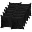 Vidaxl kussensloop 12 pcs heerlen zwart 40 x 40 cm flanel