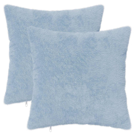 Vidaxl kussensloop 2 st heerlen lichtblauw 40 x 40 cm nep konijnenbont