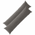 Vidaxl kussensloop 2 pcs heerlen donkergrijs 40 x 145 cm corduroy