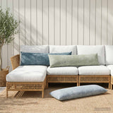Vidaxl kussensloop heerlen lichtblauw 40 x 145 cm chenille stof
