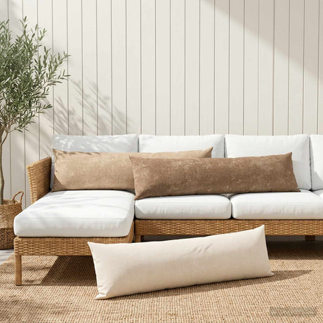 Vidaxl kussensloop heerlen bruin 40 x 145 cm chenille stof