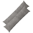 Vidaxl kussensloop 2 pcs heerlen lichtgrijs 40 x 145 cm