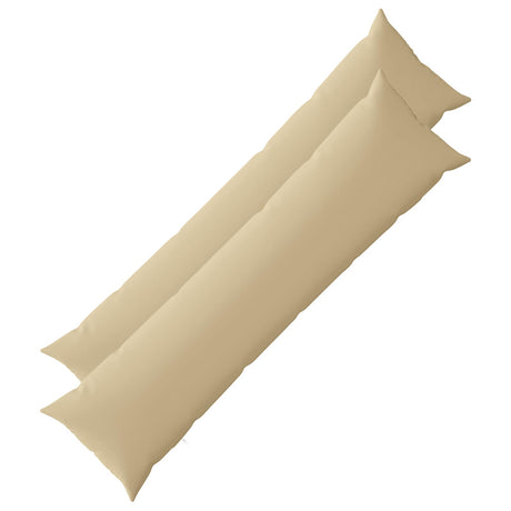 Vidaxl kussensloop 2 pcs heerlen beige 40 x 145 cm polyester
