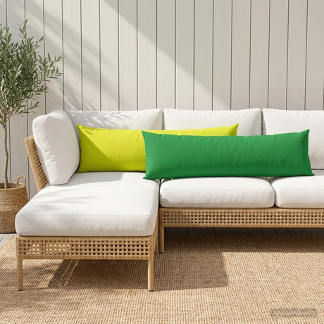 Vidaxl kussen 2 st heerlen groen 40 x 145 cm polyester