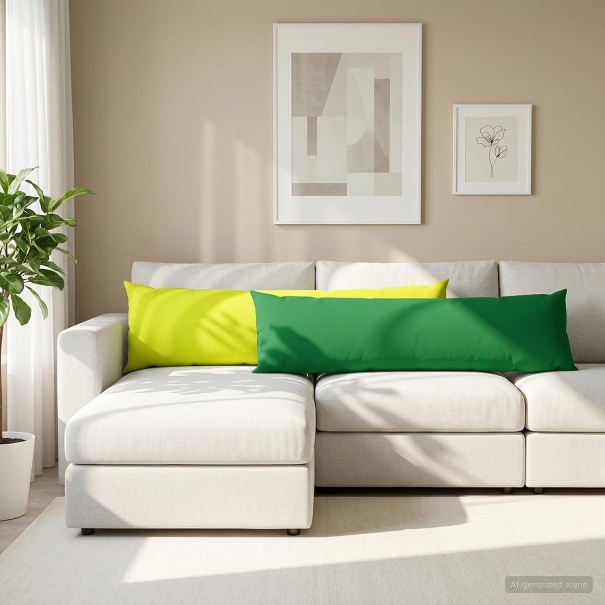 Vidaxl kussensloop 2 pcs heerlen helder groen 40 x 145 cm polyester