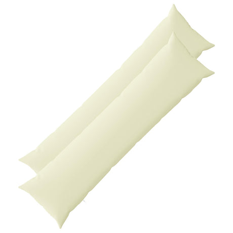 Vidaxl kussensloop 2 pcs heerlen crèmekleurig 40 x 145 cm polyester