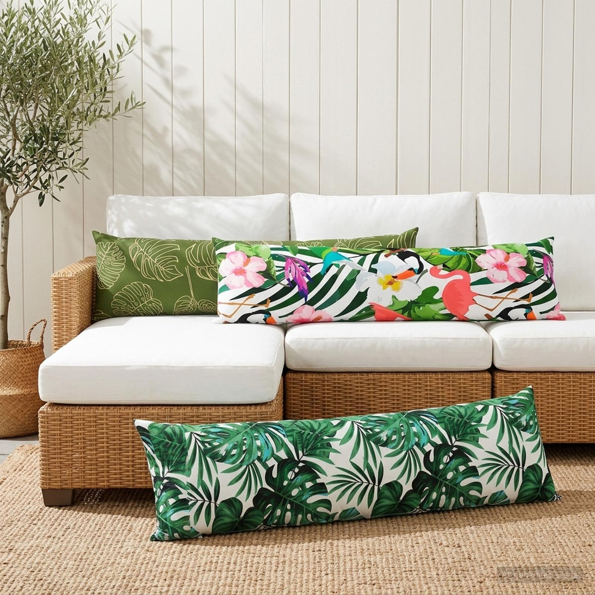 Vidaxl kussen met kussen heerlen meerkleurig 40 x 145 cm polyester